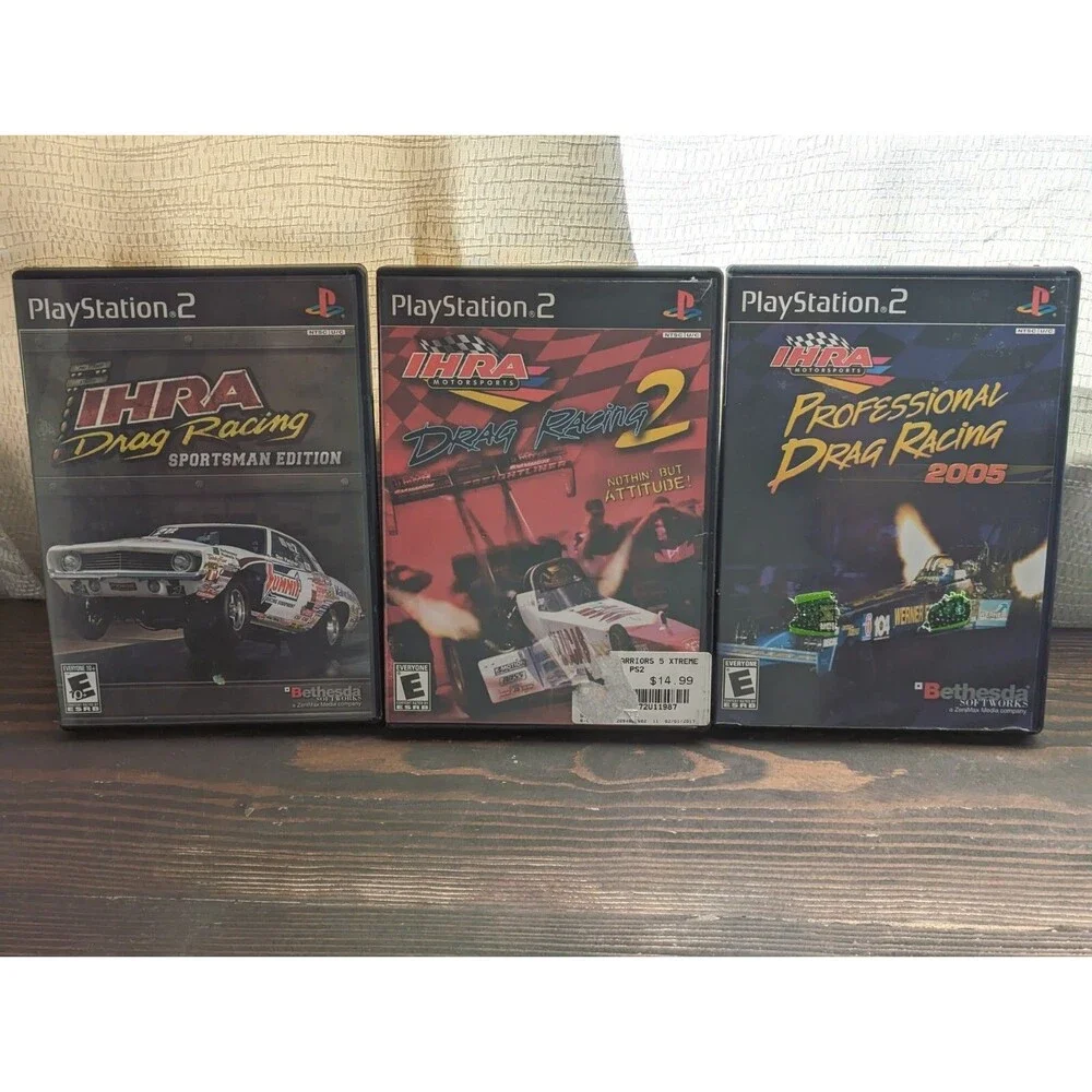IHRA Motorsports Drag Racing Lot Of 3x PlayStation 2 Games CIB